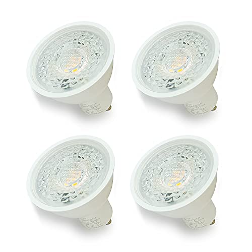 4xSweier 5W GU10 LED Birnen 38° Abstrahlwinkel 430lm warmweißes 3000K 220-240V LED GU10 Strahler, 5W Äquivalent zu 50W Halogen.nicht dimmbar von Sweier