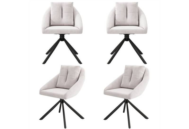 Sweiko Esszimmerstuhl Samtstuhl Polsterstuhl Drehstuhl (atmungsaktiver Samtstoff, 4 St), ergonomisches Design von Sweiko