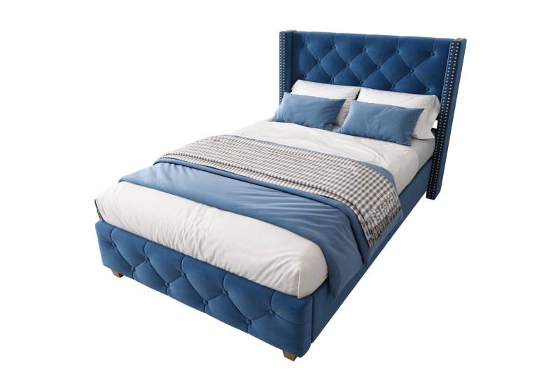 Sweiko Polsterbett, Doppelbett mit Kopfteil und Holzfüßen, 160*200cm von Sweiko