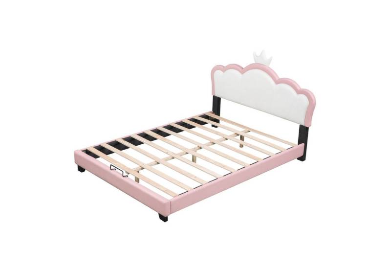 Sweiko Polsterbett, Kinderbett mit Kopfteil in Kronenform, 140*200cm von Sweiko