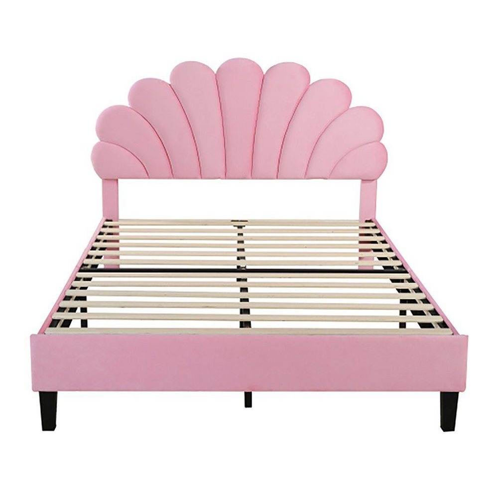 Sweiko Polsterbett, Kinderbett mit verstellbarem Kopfteil, Blumenform-Kopfteil, 140*200cm Sweiko Polsterbett, Kinderbett mit verstellbarem Kopfteil, Blumenform-Kopfteil, 140*200cm von Sweiko