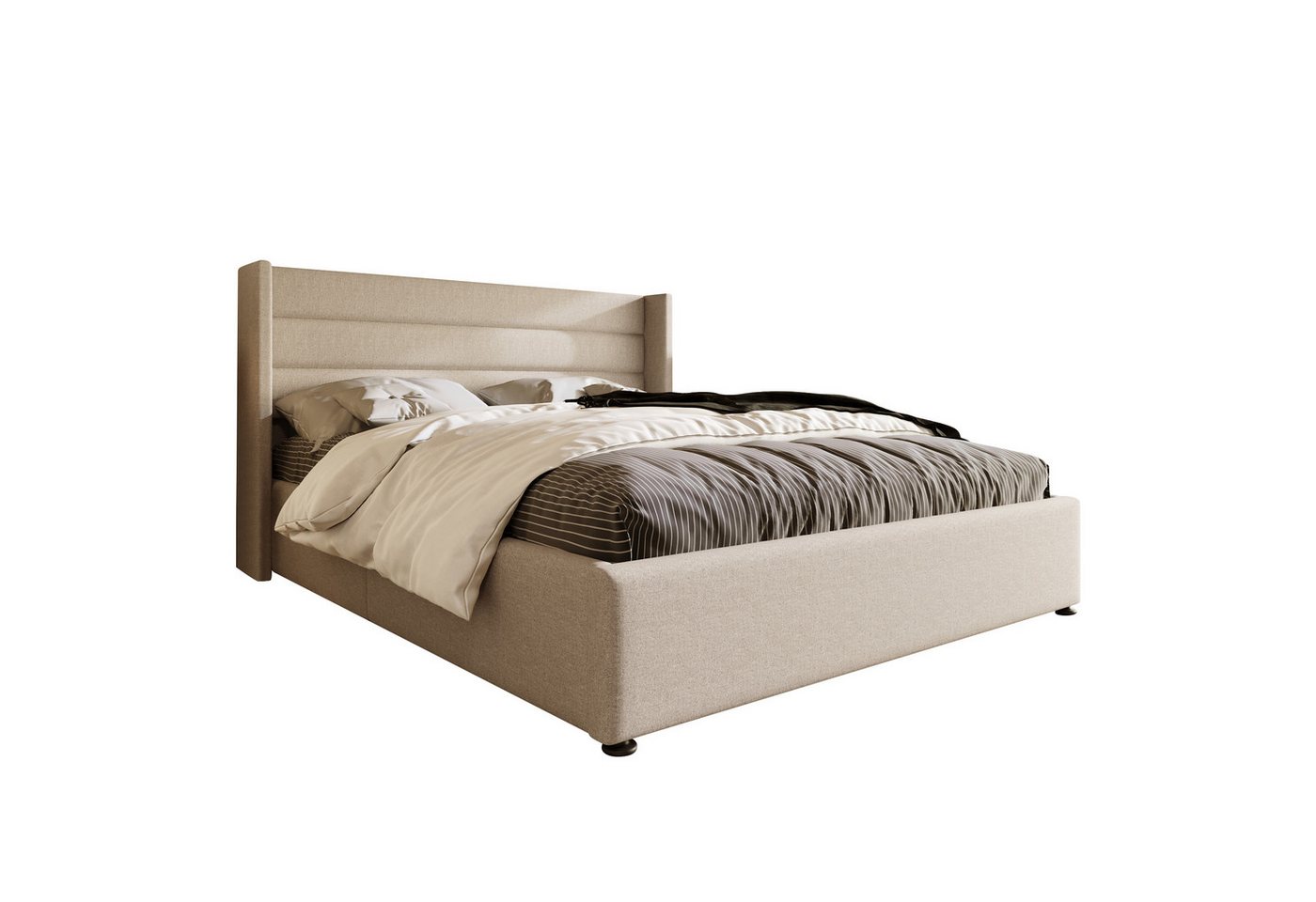 Sweiko Polsterbett (160*200cm), Doppelbett mit Kopfteil und Lattenrost, Stauraumbett, mit Matratze von Sweiko