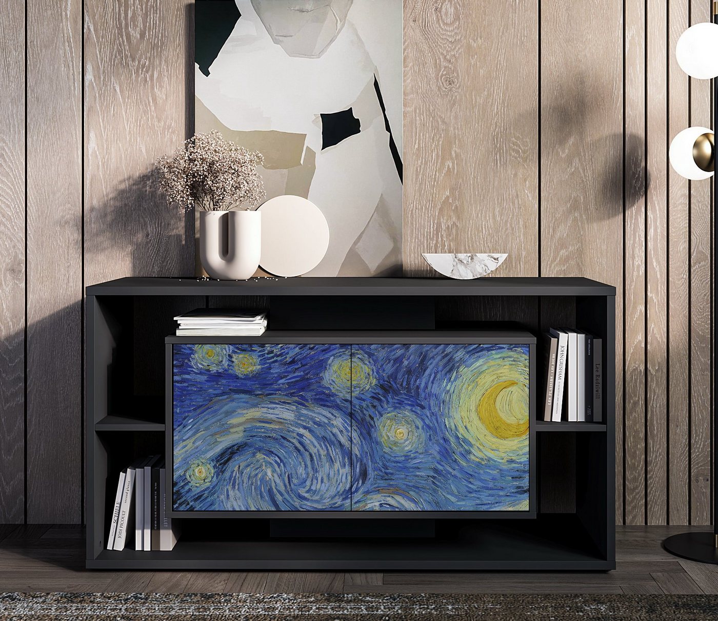 Swema Kommode Van Gogh der serie „Kunst im Innenraum“ Push-to-open-Funktion von Swema