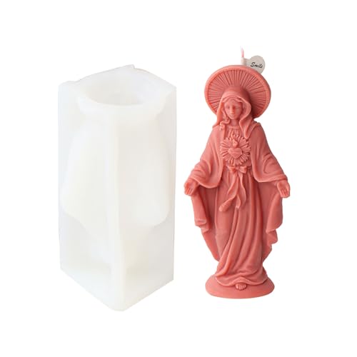 Godness of Maria Kerzenform, Göttin der Maria, Silikonform, antihaftbeschichtet, einfach zu formen für die Herstellung von Kerzen, Gips, Dekorationen von Swetopq