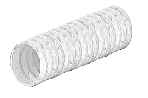 Swettews 100 mm 125 mm 150 mm Rundrohrsystem PVC Lüftungsrohr Flexschaluch Bindeglieder Bogen Kniestück Verbinder Rückstauklappe T-Stück Reduktion Halter Adapter (Ø 100, Flexschaluch 1,0m) von swettews