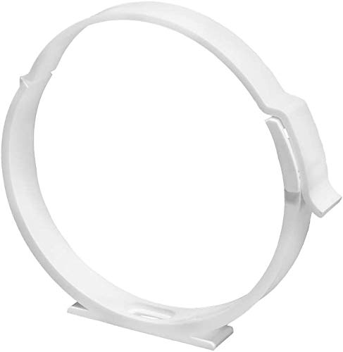 Swettews 100 mm 125 mm 150 mm Rundrohrsystem PVC Lüftungsrohr Flexschaluch Bindeglieder Bogen Kniestück Verbinder Rückstauklappe T-Stück Reduktion Halter Adapter (Ø 150, Rohrschelle Halter) von swettews