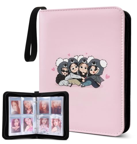 Swico Remado Kpop Merch Photocard Binder Cute 400 Pockets Photocard Holder Book with Sleeves Black and Pink Gift for Blink von Swico Remado