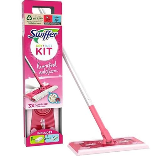 Swif Systemstarter (Bodenstab+8Tücher) pk Limited Edition pink von Swiffer