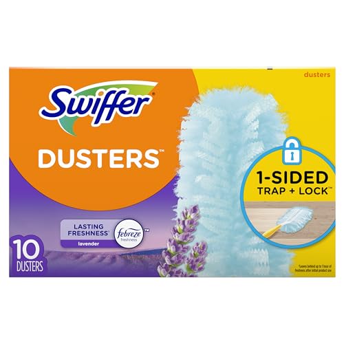 Swiffer 180 Staubwedel für verschiedene Oberflächen, mit Febreze Lavendel- und Vanilleduft, 10 Stück (Verpackung kann variieren) von Swiffer