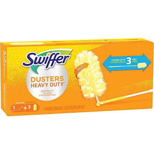 Swiffer 360 Verlängerungsset Staubwedel, Kunststoff Mikrofaser, Weiß/Gelb, 3 ft Extended Handle von Procter & Gamble