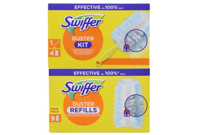 Swiffer Staubwedel Swiffer Duster KIT Staubmagnet Starter Set 1 Griff + 13 Nachfülltücher von Swiffer