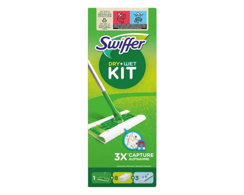 Swiffer Staubwischer SWIFFER Dry & Wet Bodenwischer Set mit Halter & Tüchern von Swiffer