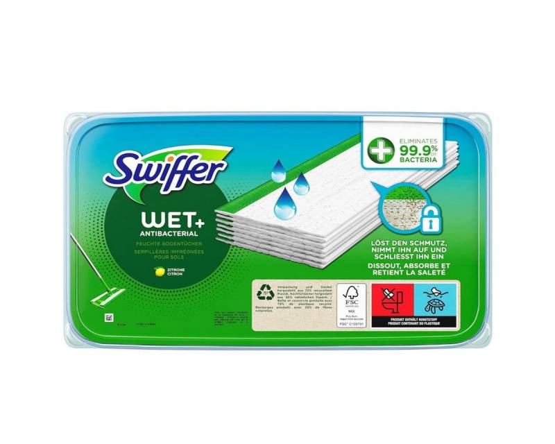 Swiffer Swiffer Bodenwischer Feuchte Bodentücher Nachfüllpack Zitrone Duft 10x Reinigungstuch von Swiffer
