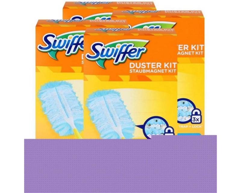 Swiffer Swiffer Staubmagnet Starterset - Griff + 3 Tücher (4er Pack) Reinigungstücher von Swiffer
