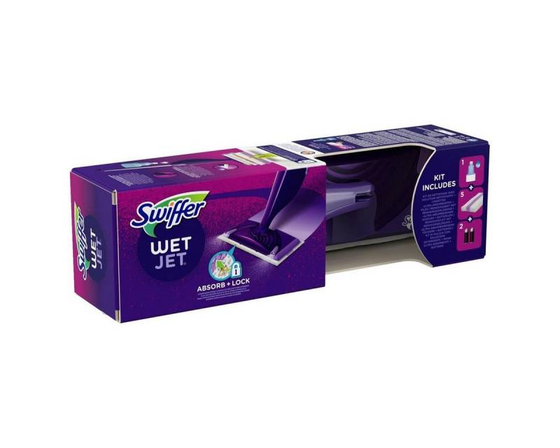 Swiffer Swiffer WetJet Bodenwischer Starterpack - Wischtücher + Bodenreiniger Fussbodenreiniger von Swiffer