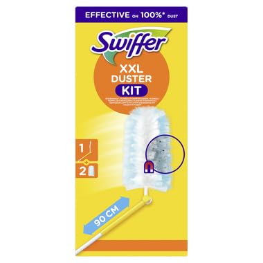 Swiffer XXL Staubsammel-Set (1 Griff und 2 Ersatzteile), fängt bis zu 3 Mal mehr Staub und Haare auf als EIN herkömmlicher Staubwedel von Swiffer