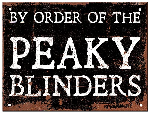 Peaky Blinders Metall-Wandschild – Befestigungen im Lieferumfang enthalten – von Order of the Peaky Blinders – Rustikales Schild Geschenk Merchandise Merch Man Cave Schilder und Zubehör 20 cm x 15 cm von Swift Gift