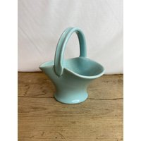 Vintage 1960Er Covencroft Blauer Steingutkorb - Könnte Als Kleine Vase, Pinseltopf, Stifttopf in Gutem Zustand Verwendet Werden von SwiftMillVintage
