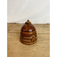 Vintage 60Er Jahre Unnamed Brown Preserve Honig Marmelade Topf Hive Design Hummel Deckel Konserviert in Gutem Zustand von SwiftMillVintage