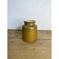 Vintage Gelb Ton Steinzeug Topf - Pinseltopf/Stifttopf Vorratsdose. Guter Zustand von SwiftMillVintage