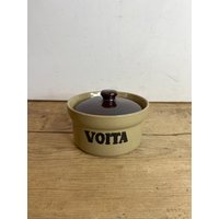 Vintage Kleiner Moira Deckel Steinzeug Vorratstopf "Voita" Reparierter Chip Zum Rand Ansonsten Guter Zustand Siehe Foto Es von SwiftMillVintage