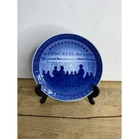 Vintage Royal Copenhagen 50Er Jahre Sammler Teller 1976 Vereinigte Staaten Zweihundertjahr in Gutem Zustand von SwiftMillVintage