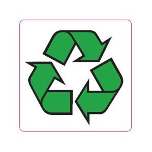 Swiftpak Etiketten für Recyclingsymbole, 51 x 51 mm, 1.000 Stück von Swiftpak