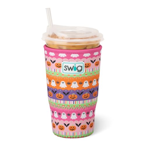 Swig Life Großer Eisbecher Coolie, Standard 625 ml Eiskaffeetassen-Isolatorhülle mit Griff, Neopren-isolierter Coolie hält Getränke kalt (Süßes oder Saures) von Swig Life