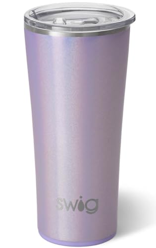 Swig Life Isolierter Becher, Reise-Kaffeebecher mit Deckel, Becherhalter, Reise-Kaffeetasse, Edelstahl-Thermoskanne (Pixie) von Swig Life