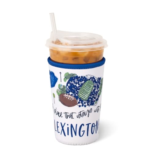Swig Life Kühlbecher für Eiskaffee, Standardgröße, 625 ml, Isolierhülle mit Griff, Neopren-isoliert, hält Getränke kalt (Samstag in Lexington) von Swig Life