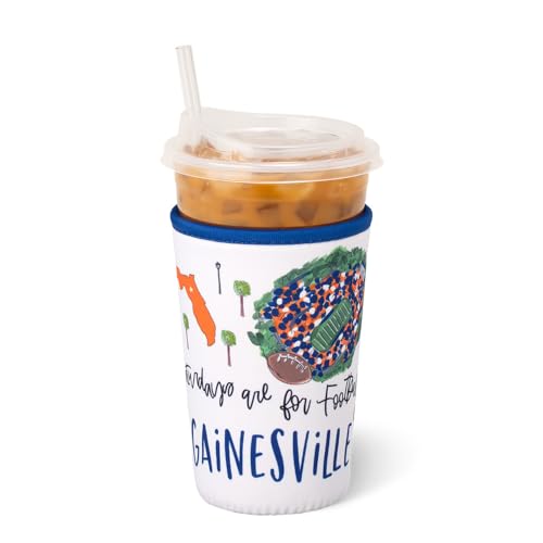 Swig Life Kühlbecher für Eiskaffeetasse, Standard-Isolierhülle mit Griff, Neopren-isoliert, hält Getränke kalt (Samstag in Gainesville) von Swig Life