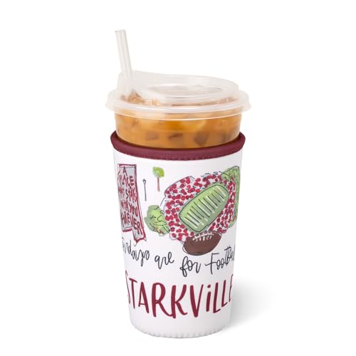 Swig Life Kühlbecher für Eiskaffeetasse, Standard-Isolierhülle mit Griff, Neopren-isoliert, hält Getränke kalt (Samstag in Starkville) von Swig Life