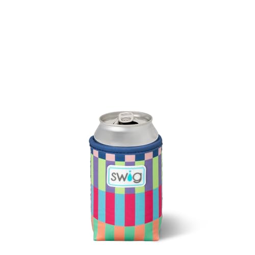 Swig Life Standard-Dosenhalter, 340 ml, Neopren-isolierter Tassenkühler mit Tasche, Becherabdeckungen für Standard-Bierflaschen, Strandzubehör für Frauen (Brite Stripe) von Swig Life