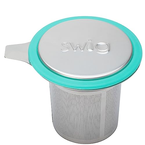 Swig Life Tee-Ei für losen Tee, Set enthält Tee-Ei Korb und Deckel, kompatibel mit Swig Life 510 ml Reisetassen, 397 ml Weingläsern, 568 ml Trinkgläsern, 624 ml Trinkgläsern und 340 ml Kombikühlen. von Swig Life