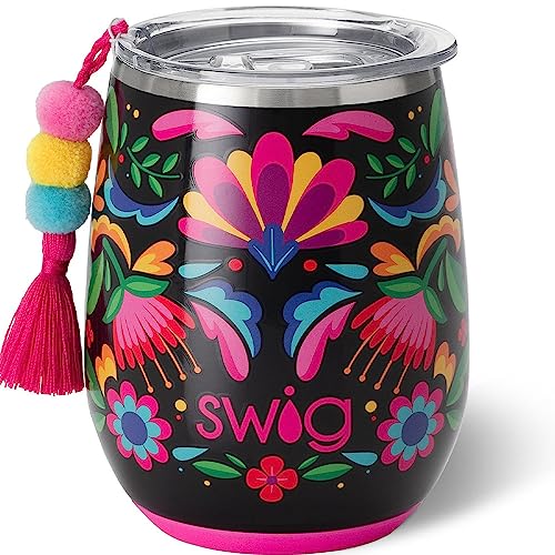Swig Life Weinbecher ohne Stiel, isolierter Weinbecher mit Deckel, Edelstahl-Reisebecher (Caliente) von Swig Life