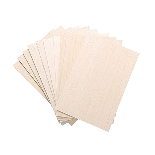 Swiixxer 10 Pack Unfertige Platten,Balsa DüNne Platte für Haus Flugzeuge Schiff Boot Kunst und,Mach Es Selbst Ornamente von Swiixxer