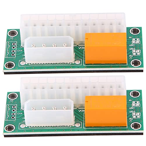 Swiixxer 2 Pack Dual PSU Multiple Power Netzteil Adapter, Add2Psu ATX 24 Pin zu Molex 4Pin Anschluss für BTC Miner von Swiixxer