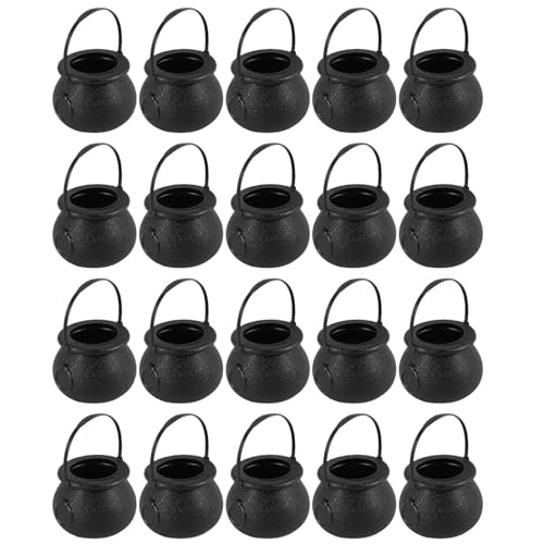 Swiixxer 20 StüCke Mini SüßIgkeiten Wasser Kocher Hexe Skelett Kessel Halter Topf mit für Halloween 'S Day von Swiixxer