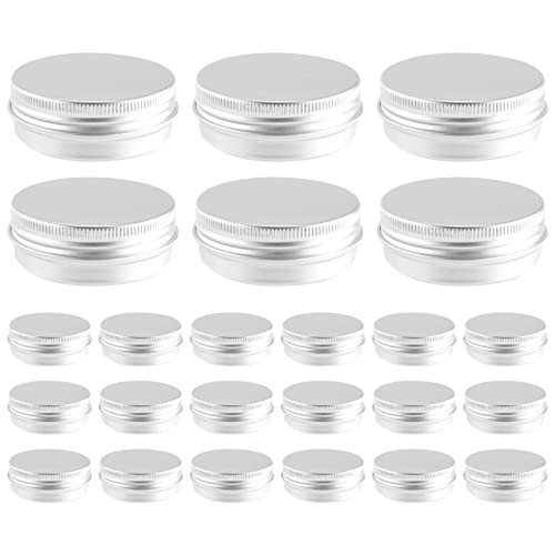 Swiixxer 48 StüCk 1 Unze Dosen Silber Aluminium Dosen Dosen Schraube Verschluss Runde Aluminiumdosen Dosen mit Schraube Deckel Schraube Deckel BehäLter Swiixxer 48 StüCk 1 Unze Dosen Silber Aluminium Dosen Dosen Schraube Verschluss Runde Aluminiumdosen Dosen mit Schraube Deckel Schraube Deckel BehäLter von Swiixxer