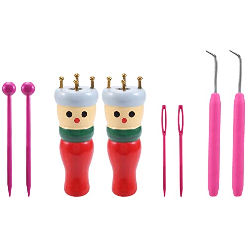 Swiixxer FranzöSisches Stricken Werkzeug 2 Pack, Stricken Set Spule Stricken Doll Stricken Spielzeug zum Herstellen Von ArmbäNdern Usw von Swiixxer