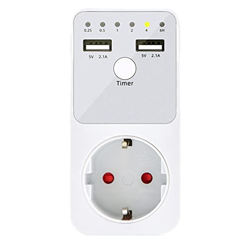 Swiixxer Intelligente Programmierbare Countdown-Steckdose Elektrische 6-Stunden-Steckdose für USB-Schnittstellenschalter EU-Stecker Swiixxer Intelligente Programmierbare Countdown-Steckdose Elektrische 6-Stunden-Steckdose für USB-Schnittstellenschalter EU-Stecker von Swiixxer
