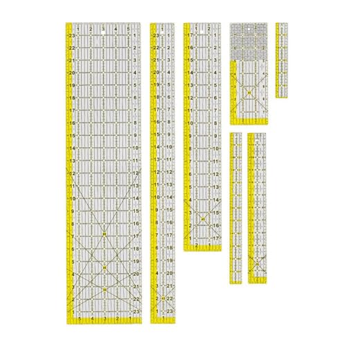 Swiixxer Quiltlineal Aus Acryl zum Einfachen und Präzisen Schneiden Von Stoffpapier, für Quilt-, Näh- und Bastelvorlagen, Langlebig, Einfache Installation Swiixxer Quiltlineal Aus Acryl zum Einfachen und Präzisen Schneiden Von Stoffpapier, für Quilt-, Näh- und Bastelvorlagen, Langlebig, Einfache Installation von Swiixxer
