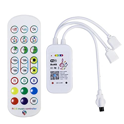 Swiixxer Tuya WiFi RGB Kontrolleur für LED Streifen Licht 3528 2835 5050 RGB Kontrolleur mit 24 Tasten Fernbedienung von Swiixxer