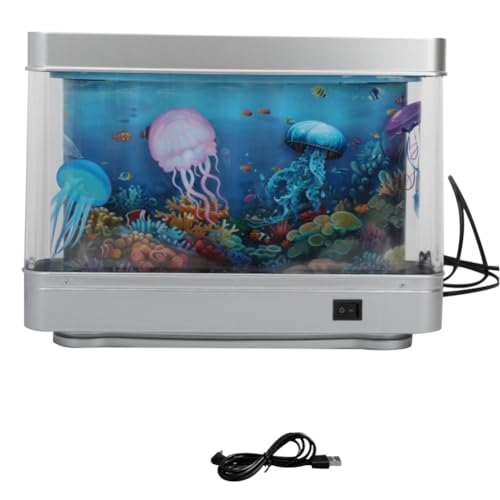 Swiixxer USB Simulierte Aquariumlampe, Künstliches Tropisches Aquariumlicht, Aquariumdekor, Nachtlicht, Virtueller Ozean, LED-Tischlampe von Swiixxer