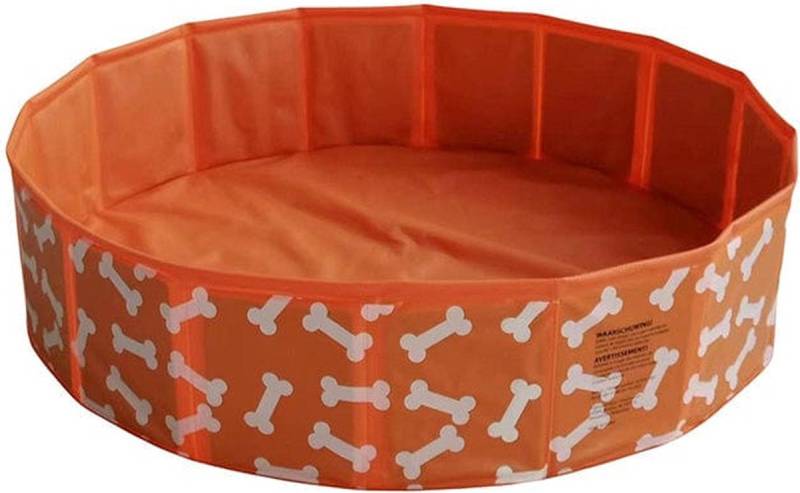 Swim Essentials Pool Swim Essentials Hunde Pool Orange Knochen 80 cm von Swim Essentials