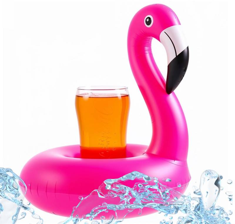 SwimAlot® Aufblasbares Partyzubehör Getränkehalter Flamingo aufblasbar Luftmatratze Schwimmring Pool von SwimAlot®