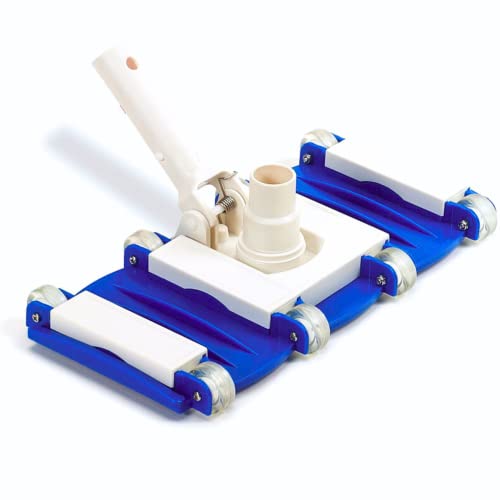 SWIMLINE HYDROTOOLS Manueller Vakuumkopfaufsatz für Innen- und oberirdische Pools | gewichteter flexibler Swimmingpool-Vakuumkopf rechteckige Form mit Rädern | Schwenkschlauch 3,8 cm oder 3,8 cm | von Swimline