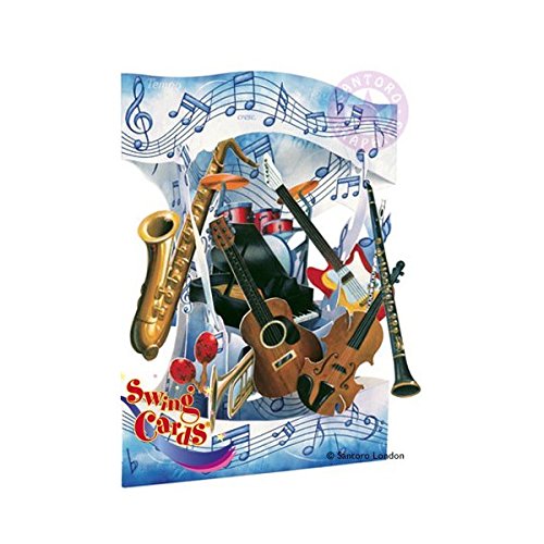3 D Grußkarte - Swing Card Musik von Swing