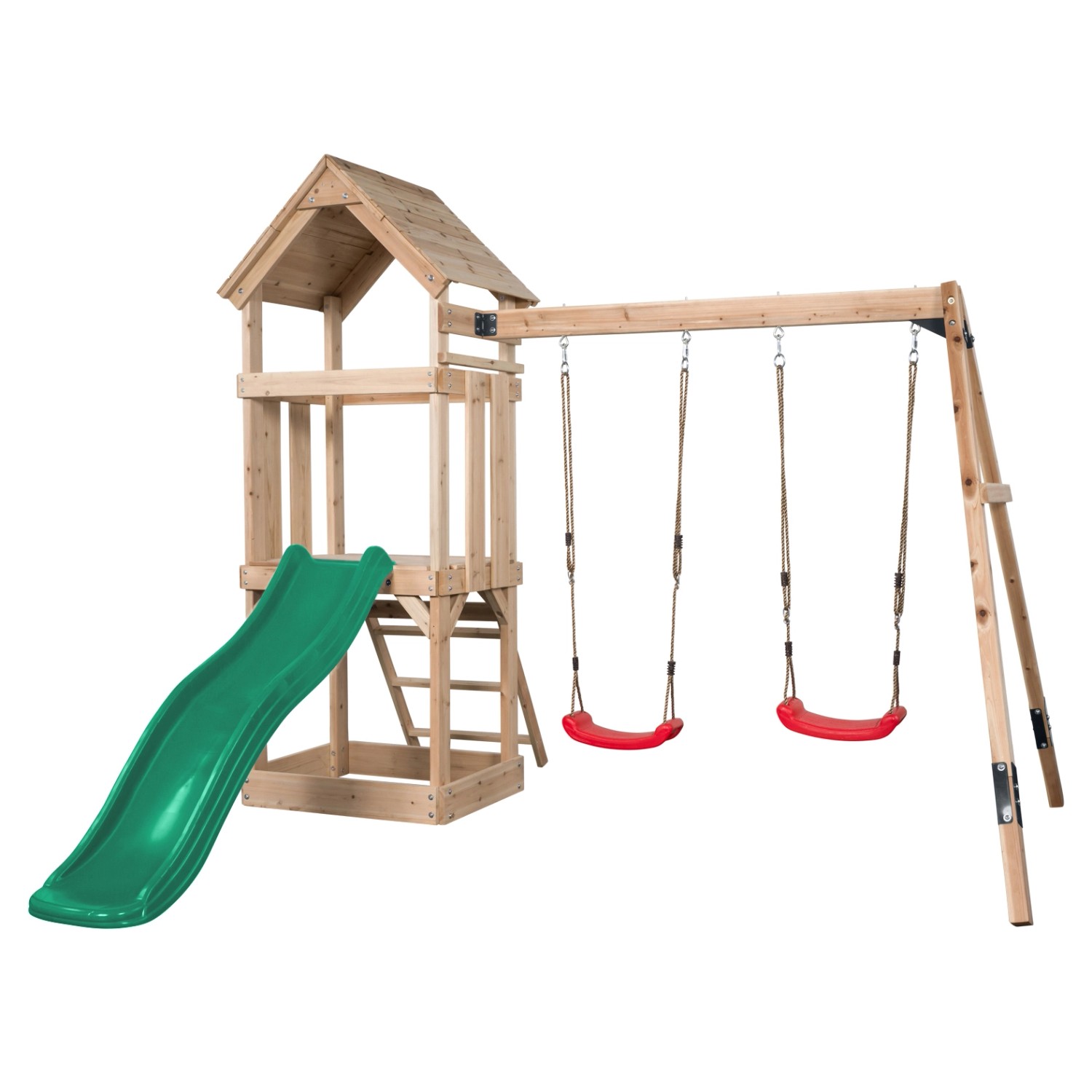 Swing King Spielturm Noa 234 cm x 265 cm x 280 cm Grün FSC® von SwingKing