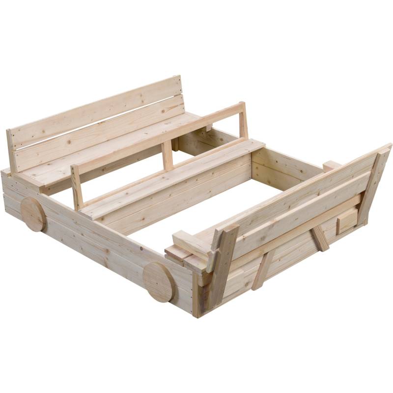 SwingKing Sandkasten Auto unbehandelt 120 cm x 100 cm von SwingKing